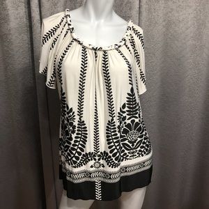 Black and White Print Tunic